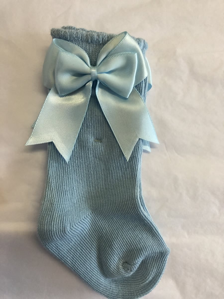 Baby Blue Bow Socks