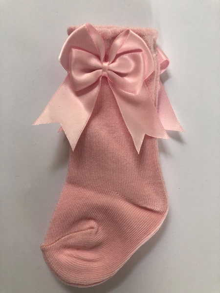 Baby Pink Bow Socks