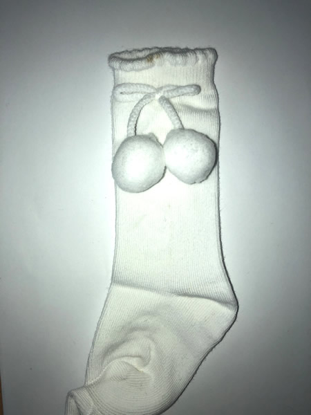 Cream Pom Pom Socks
