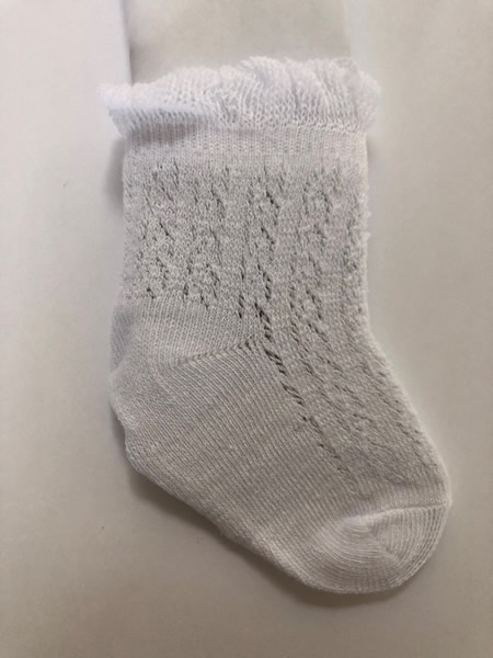 White Labella Ankle Socks