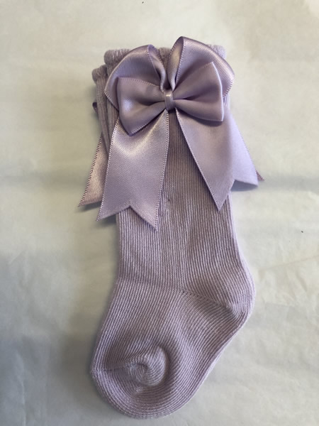 Lilac Bow Socks