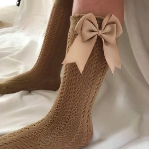 Openknit Knee High Bow Socks