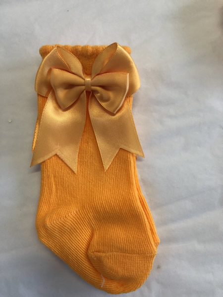 Orange Bow Socks