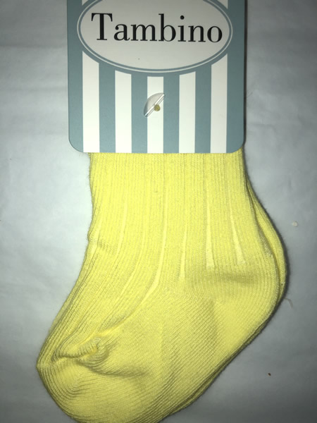 Yellow Boys Ribbed Socks